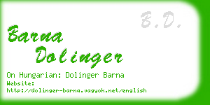 barna dolinger business card
